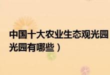 中国十大农业生态观光园（生态休闲观光旅游地盘点生态观光园有哪些）