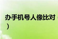 办手机号人像比对（三大运营商实施办卡新规）