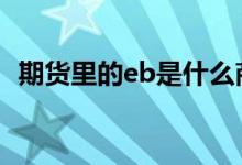 期货里的eb是什么商品 期货eb是什么品种