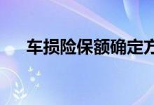 车损险保额确定方式，可根据需要选择