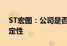ST宏图：公司是否进入重整程序尚存在不确定性