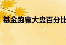 基金跑赢大盘百分比 基金跑赢大盘代表什么
