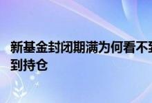 新基金封闭期满为何看不到持仓 新基金可以买卖了怎么看不到持仓
