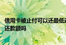 信用卡被止付可以还最低还款吗 信用卡被止付了可以还最低还款额吗