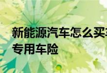 新能源汽车怎么买车险&#32;市场上无专用车险