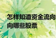 怎样知道资金流向哪个股票 怎么查看资金流向哪些股票