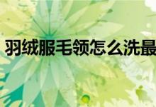 羽绒服毛领怎么洗最好（羽绒服毛领怎么洗）