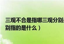 三观不合是指哪三观分别是什么意思（三观不合是哪三观分别指的是什么）