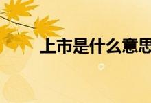 上市是什么意思 上市是什么意思呢