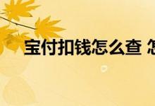 宝付扣钱怎么查 怎样查宝付扣的什么钱