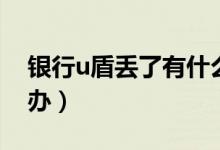 银行u盾丢了有什么危险（银行u盾丢了怎么办）