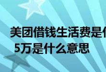 美团借钱生活费是什么 美团生活费大约可借1 5万是什么意思