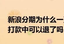 新浪分期为什么一直在打款中 新浪分期一直打款中可以退了吗