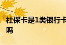 社保卡是1类银行卡吗 社保卡可以当银行卡用吗