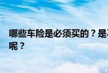 哪些车险是必须买的？是不是想要全保就要购买所有的保险呢？