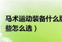 马术运动装备什么牌子（马术必备的用品有哪些怎么选）