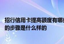 招行信用卡提高额度有哪些技巧 想电话提升招行信用卡额度的步骤是什么样的