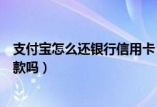 支付宝怎么还银行信用卡（江苏银行信用卡可以用支付宝还款吗）