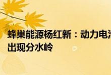 蜂巢能源杨红新：动力电池竞争格局尚未完全形成2023年将出现分水岭