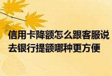 信用卡降额怎么跟客服说 拨打客服电话给信用卡提额和直接去银行提额哪种更方便