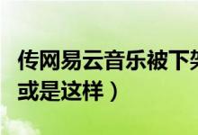 传网易云音乐被下架（网易云音乐被下架原因或是这样）