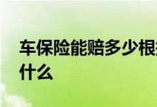 车保险能赔多少根据什么来定啊 车险一般赔什么