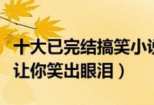 十大已完结搞笑小说（完本搞笑小说推荐绝对让你笑出眼泪）