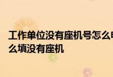 工作单位没有座机号怎么申请信用卡 信用卡申请单位电话怎么填没有座机 