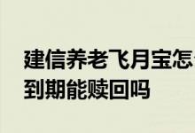 建信养老飞月宝怎么赎回 建信养老飞月宝未到期能赎回吗