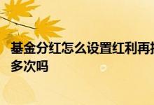 基金分红怎么设置红利再投资 基金设置红利再投资可以设置多次吗