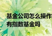 基金公司怎么操作指数基金 每家基金公司都有指数基金吗