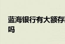 蓝海银行有大额存款吗 蓝海银行有大额存款吗