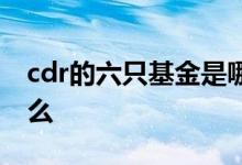 cdr的六只基金是哪些 六只cdr基金代码是什么