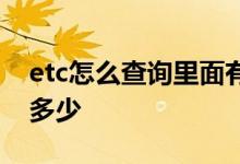 etc怎么查询里面有多少余额 怎么查etc欠费多少
