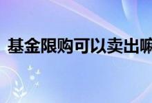 基金限购可以卖出嘛 基金要是限购可以买吗