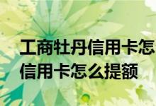 工商牡丹信用卡怎么提额快 工商银行的牡丹信用卡怎么提额