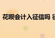 花呗会计入征信吗 征信呆账花呗能出额度吗