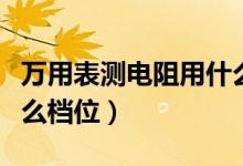 万用表测电阻用什么挡位（万用表测电阻用什么档位）