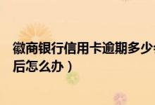徽商银行信用卡逾期多少会被起诉（徽商银行信用卡逾期以后怎么办）
