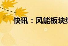 快讯：风能板块继续走强多股涨超5%