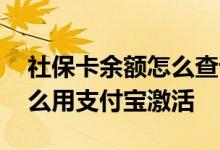 社保卡余额怎么查询 如何办理电子社保卡怎么用支付宝激活 