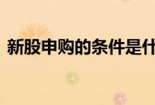 新股申购的条件是什么 新股申购条件有哪些