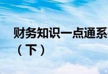 财务知识一点通系列之三：走进资产负债表 （下）