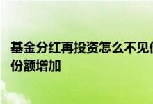 基金分红再投资怎么不见份额增加 基金分红再投资怎么不见份额增加