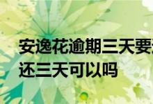 安逸花逾期三天要过多久才可以借 安逸花迟还三天可以吗