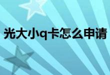光大小q卡怎么申请 光大小q卡额度有多少呢