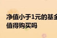 净值小于1元的基金能买吗 基金净值小于1元值得购买吗