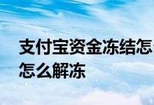 支付宝资金冻结怎么还花呗 支付宝资金冻结怎么解冻