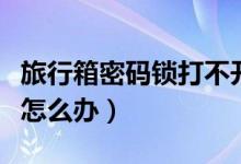 旅行箱密码锁打不开了（旅行箱密码锁打不开怎么办）