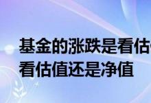 基金的涨跌是看估值还是看净值 基金涨跌是看估值还是净值